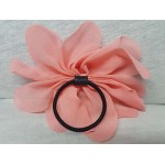 Elastic for hair, flower-shaped, with plastic knot, pink color